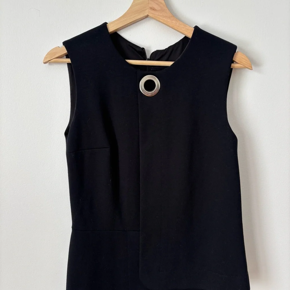 Gloria Coelho Grommet Top Asymmetrical Knee Length Dress
